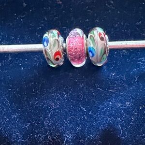 Pandora bead trio vintage